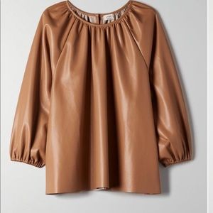 Wilfred | Bica faux leather blouse